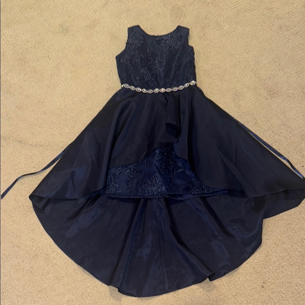 Elegant Navy Blue Kids Dress